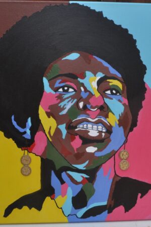 African Woman Abstract Painting on sale