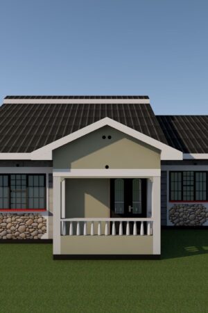 3 bedroom bungalow architectural plan