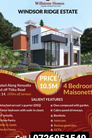 3 Bedroom Bungalows and 4 Bedroom Masionattes